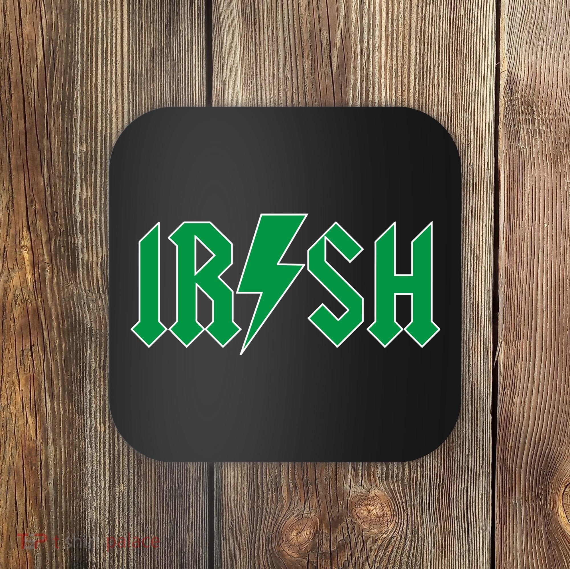 Irish Rocks Logo Music Parody St Patricks Day Coaster