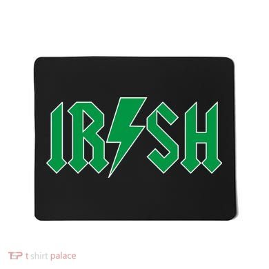 Irish Rocks Logo Music Parody St Patricks Day Mousepad