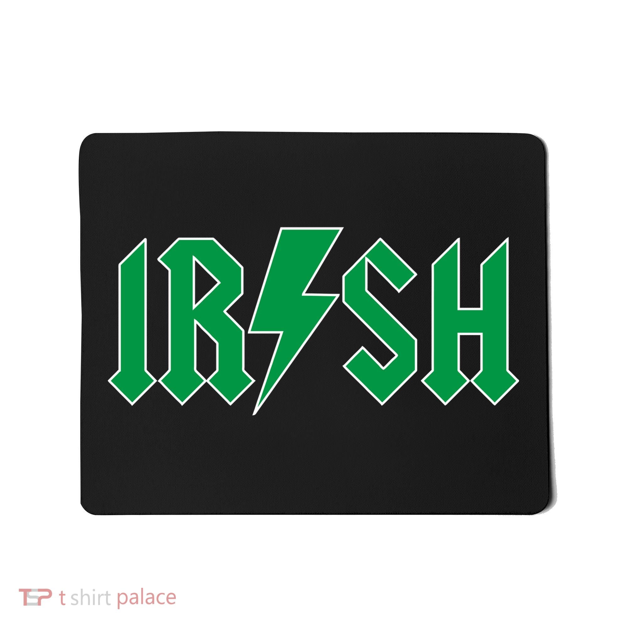 Irish Rocks Logo Music Parody St Patricks Day Mousepad