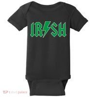 Irish Rocks Logo Music Parody St Patricks Day Baby Bodysuit thumb 0