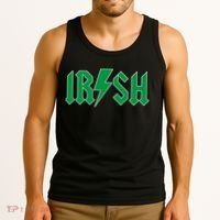 Irish Rocks Logo Music Parody St Patricks Day Tank Top thumb 3