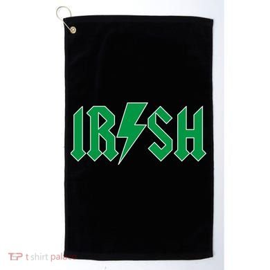 Irish Rocks Logo Music Parody St Patricks Day Golf Towel