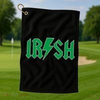 Irish Rocks Logo Music Parody St Patricks Day Golf Towel thumb 1