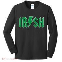 Irish Rocks Logo Music Parody St Patricks Day Kids Long Sleeve Shirt thumb 0