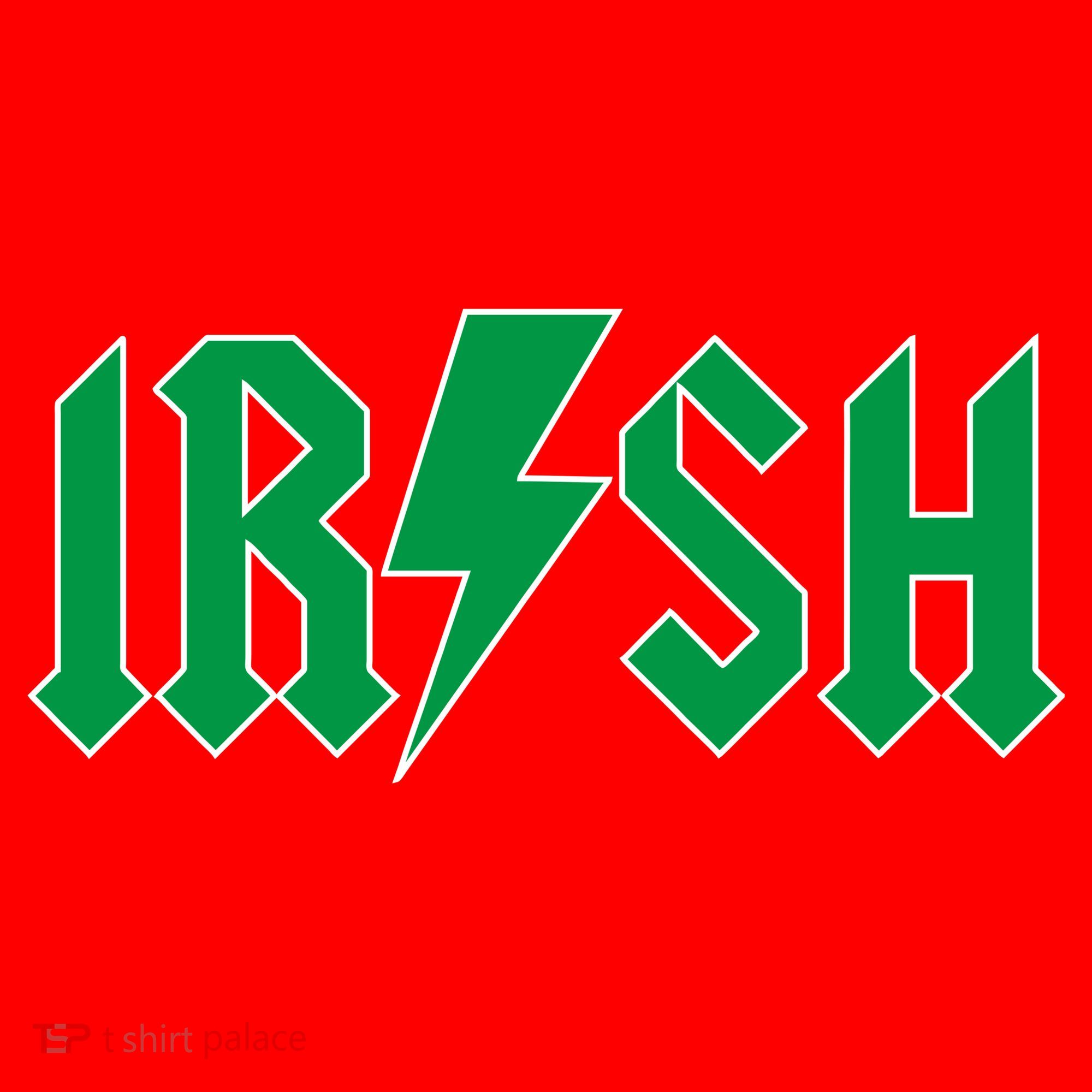 Irish Rocks Logo Music Parody St Patricks Day Santa Hat