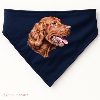 Irish Setter Portrait USA-Made Doggie Bandana