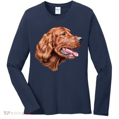 Irish Setter Portrait Women's Long Sleeve Shirt