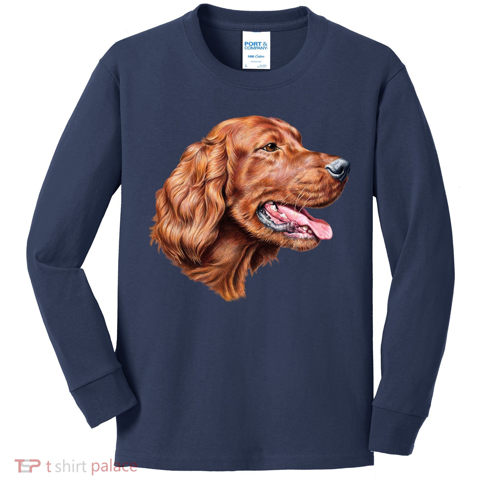 Irish Setter Portrait Kids Long Sleeve Shirt