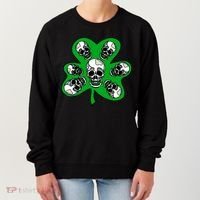 Irish Shamrock Clover Skulls Women's Sweatshirt thumb 0