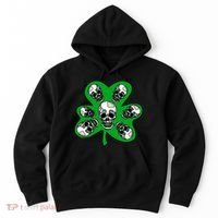 Irish Shamrock Clover Skulls Hoodie thumb 0