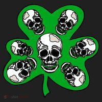 Irish Shamrock Clover Skulls Beanie thumb 2