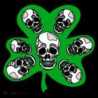 Irish Shamrock Clover Skulls Polo thumb 3