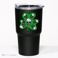 Irish Shamrock Clover Skulls Tumbler thumb 0