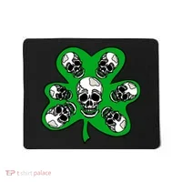 Irish Shamrock Clover Skulls Mousepad thumb 0
