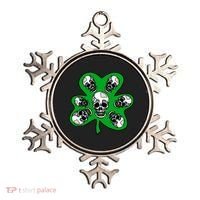 Irish Shamrock Clover Skulls Ornament thumb 0