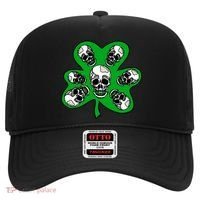 Irish Shamrock Clover Skulls Hat thumb 0