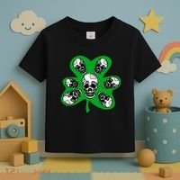 Irish Shamrock Clover Skulls Toddler T-Shirt thumb 3