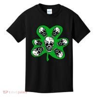 Irish Shamrock Clover Skulls Kids T-Shirt thumb 0