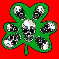 Irish Shamrock Clover Skulls Santa Hat thumb 1