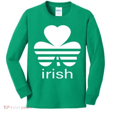 Irish Shamrock Logo Kids Long Sleeve Shirt