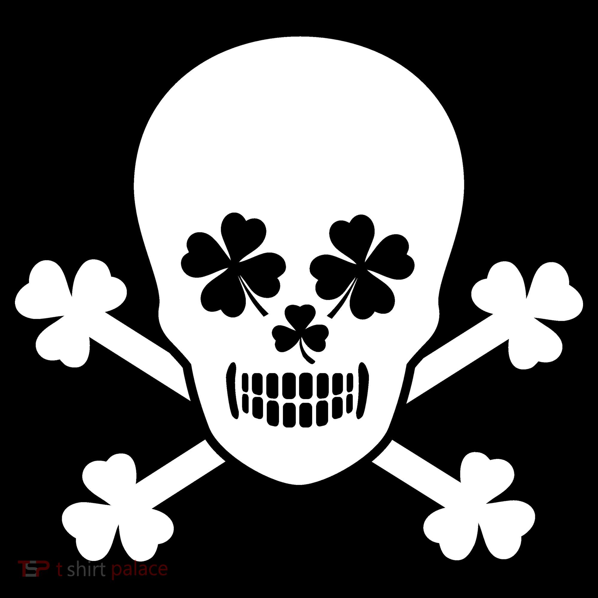 Irish Shamrock Skull USA-Made Doggie Bandana