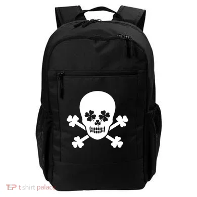 Irish Shamrock Skull Backpack