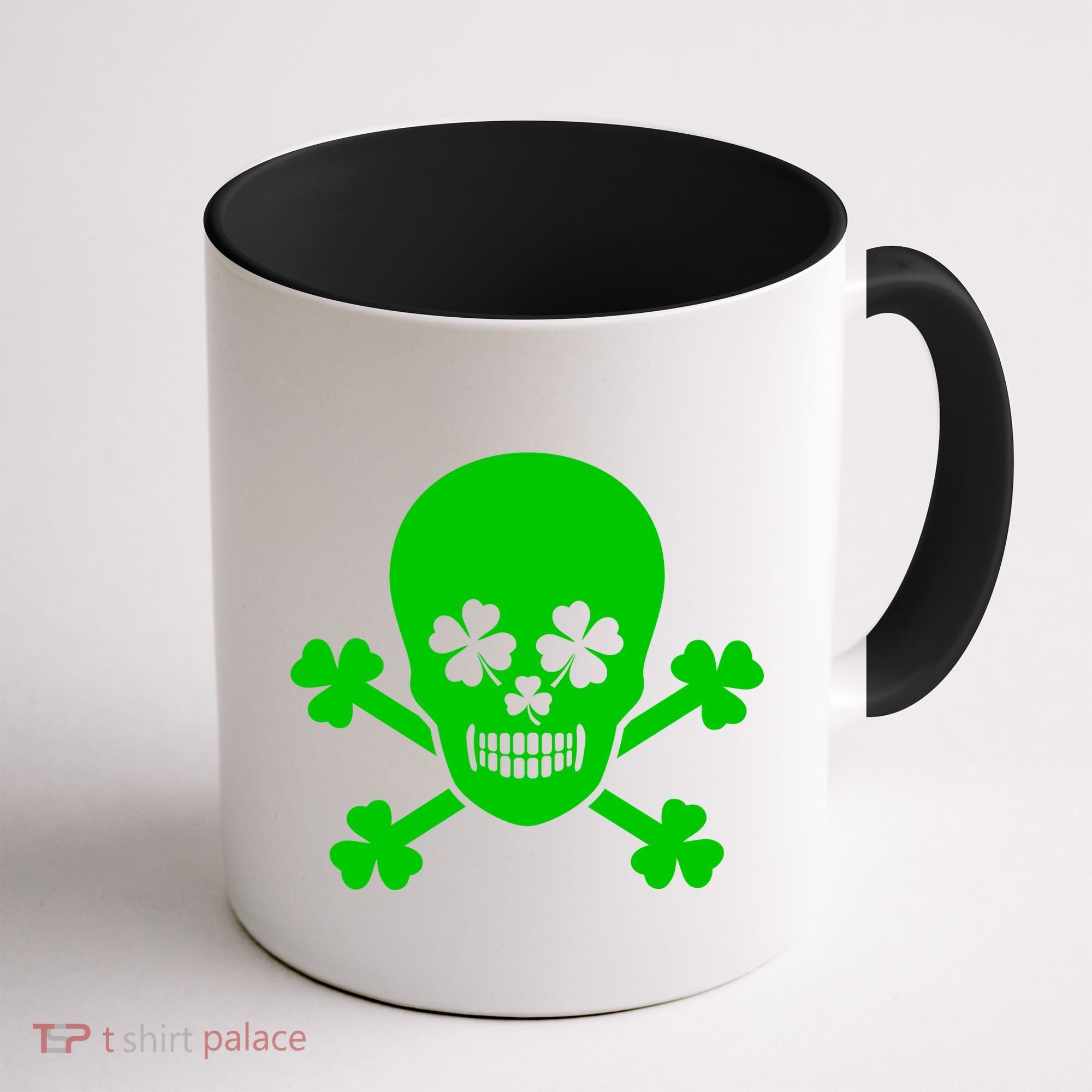 Irish Shamrock Skull Coffee Mug