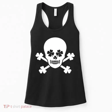 Irish Shamrock Skull Women's Tank Top