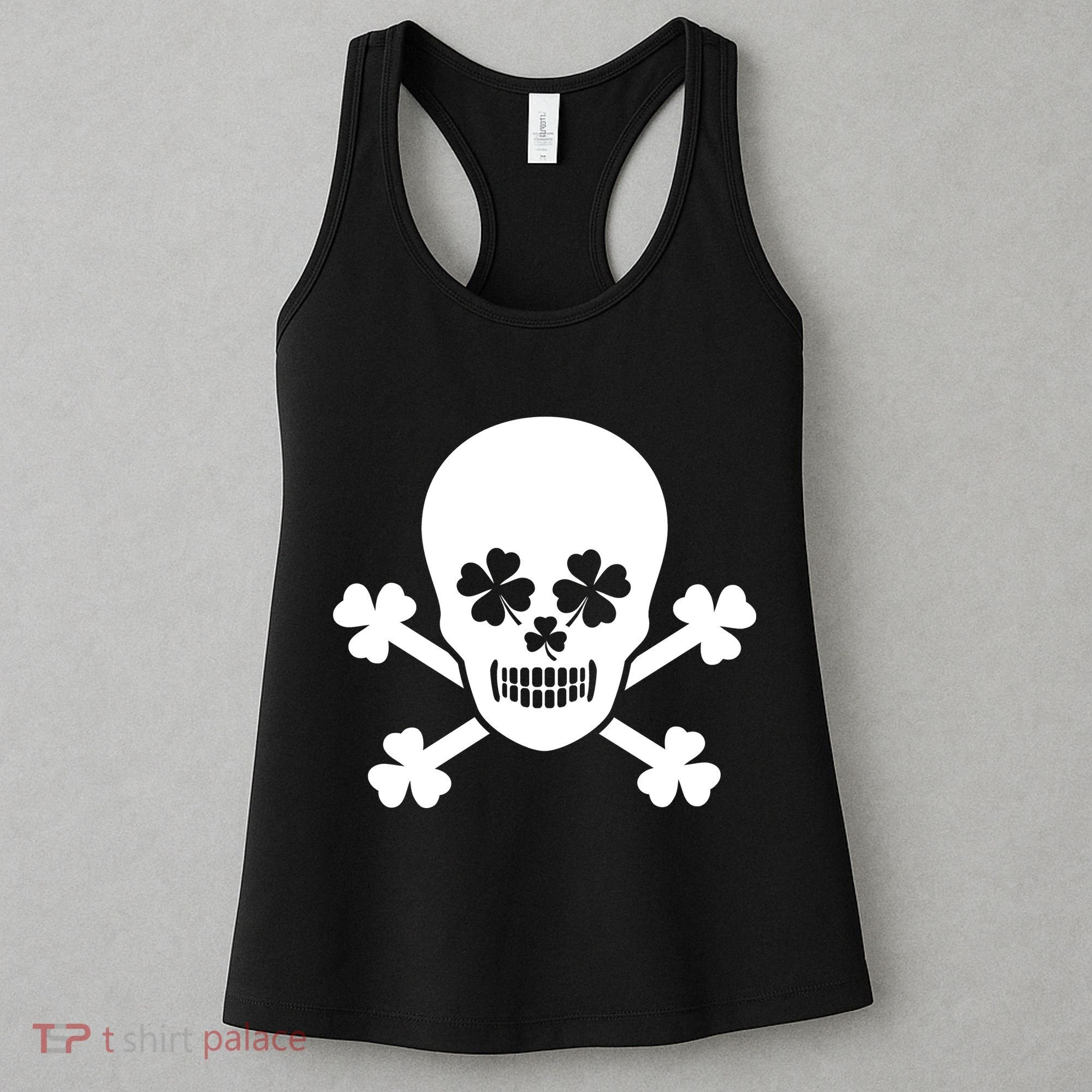 Irish Shamrock Skull Women's Tank Top