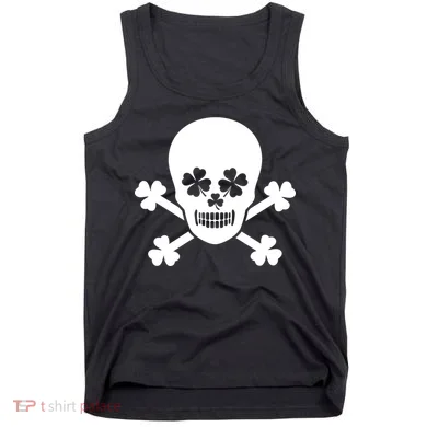 Irish Shamrock Skull Tank Top