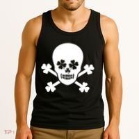 Irish Shamrock Skull Tank Top thumb 3