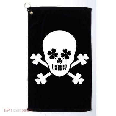 Irish Shamrock Skull Golf Towel