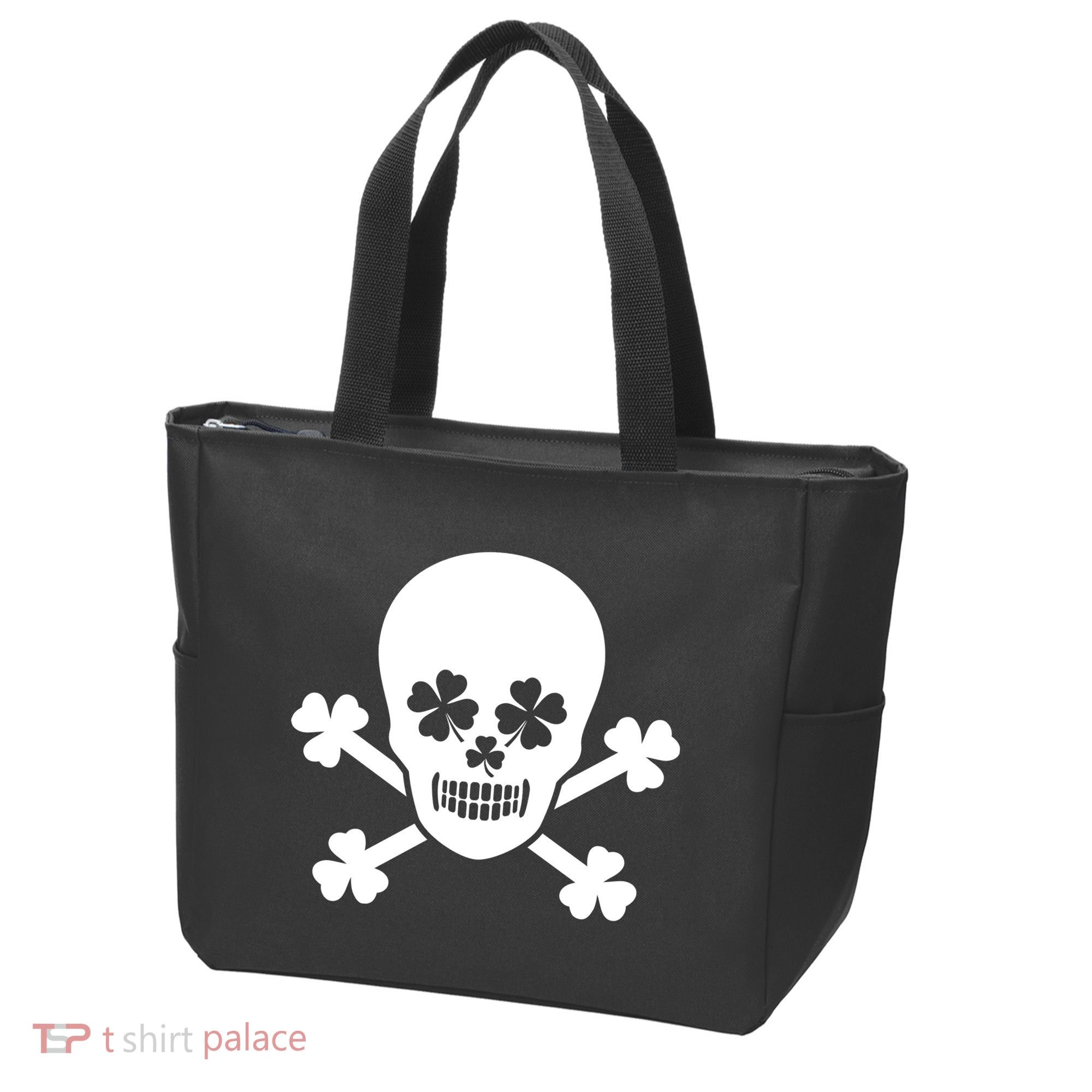 Irish Shamrock Skull Bag