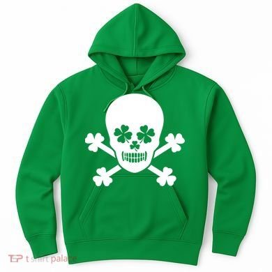 Irish Shamrock Skull Hoodie
