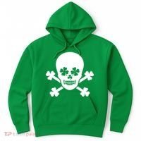 Irish Shamrock Skull Hoodie thumb 0
