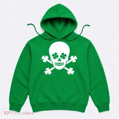 Irish Shamrock Skull Hoodie