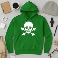 Irish Shamrock Skull Hoodie thumb 3