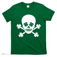 Irish Shamrock Skull T-Shirt thumb 0