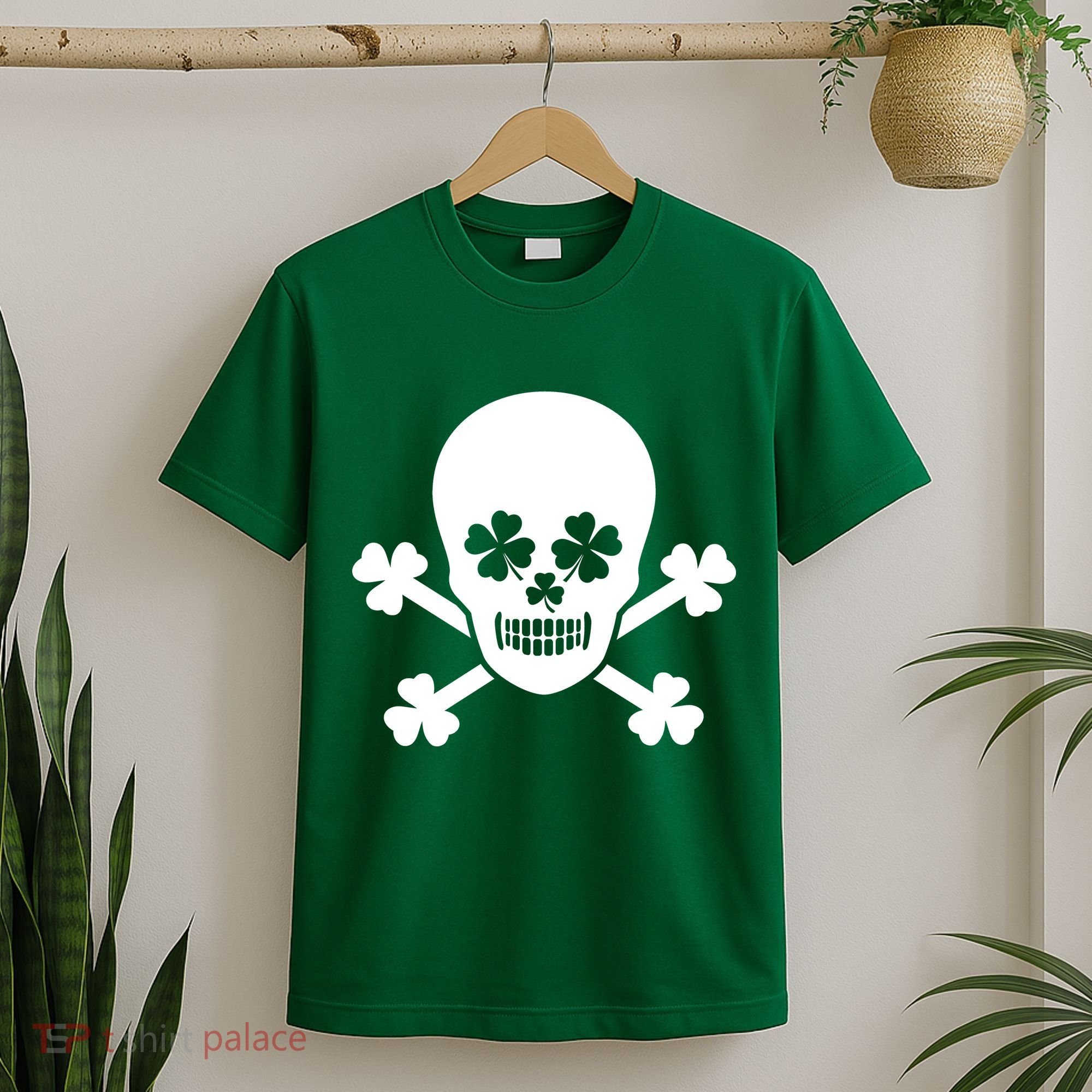 Irish Shamrock Skull T-Shirt