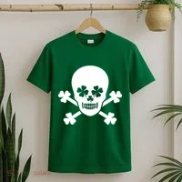 Irish Shamrock Skull T-Shirt thumb 2