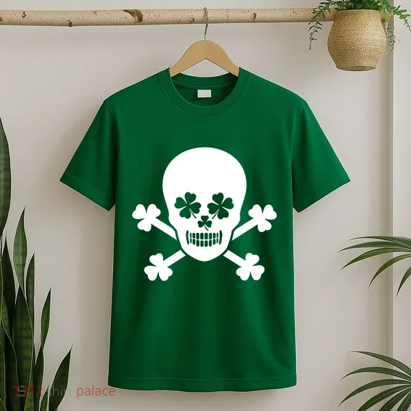 Irish Shamrock Skull T-Shirt