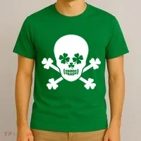 Irish Shamrock Skull T-Shirt thumb 3