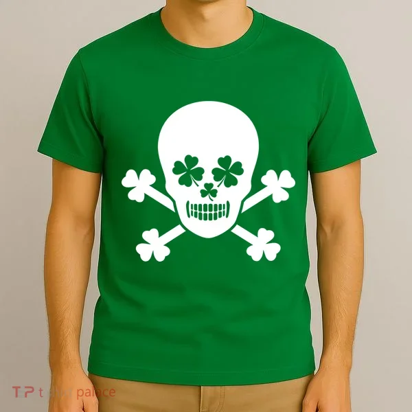 Irish Shamrock Skull T-Shirt