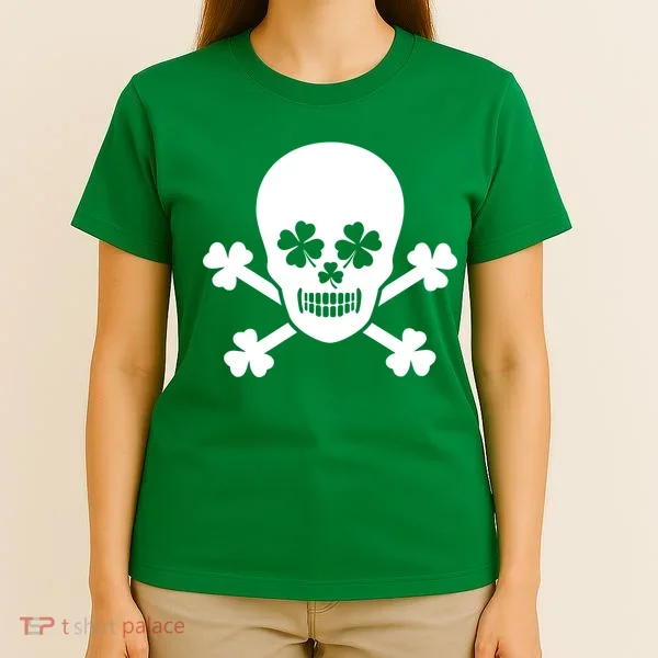 Irish Shamrock Skull T-Shirt