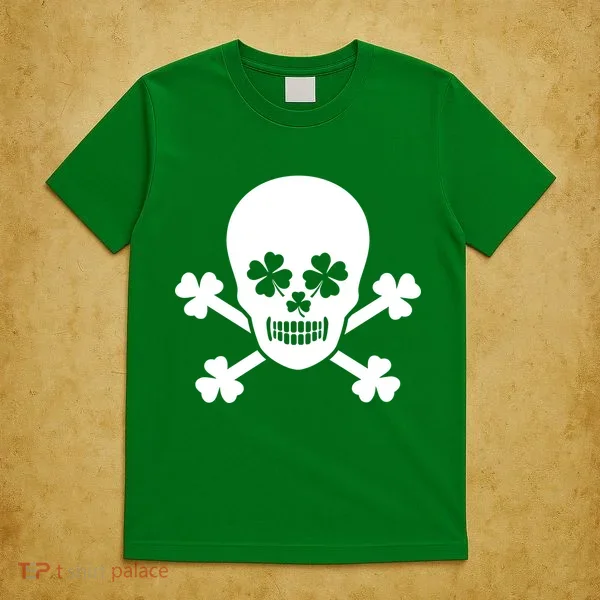 Irish Shamrock Skull T-Shirt