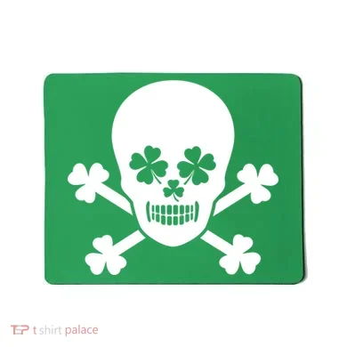 Irish Shamrock Skull Mousepad