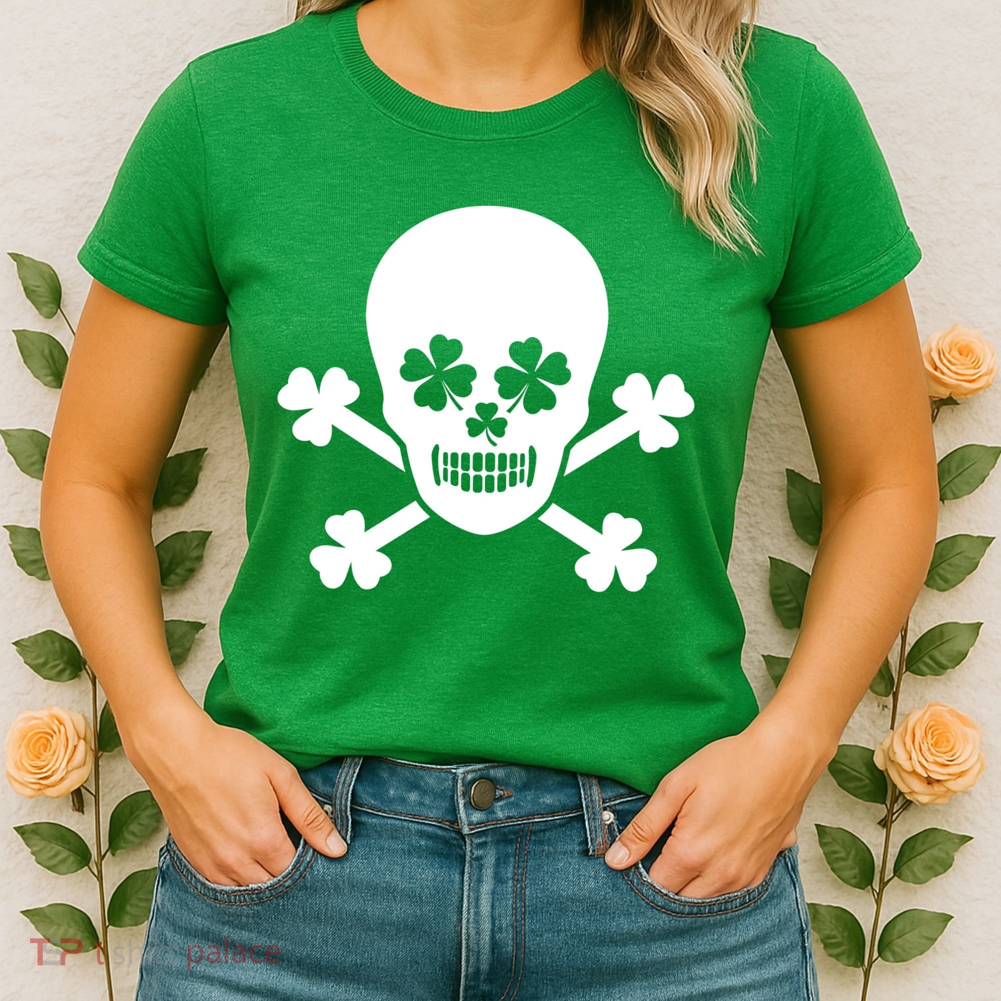 Irish Shamrock Skull Women's T-Shirt