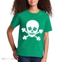 Irish Shamrock Skull Kids T-Shirt thumb 2