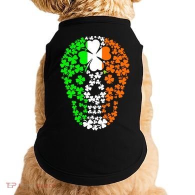 Irish Skull Ireland Clover Doggie Tank