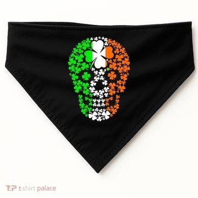 Irish Skull Ireland Clover USA-Made Doggie Bandana